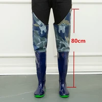 high jump camouflage fishing overalls pants waterproof 80cm height soft fishing boots widely used fishing waders overalls shoes
