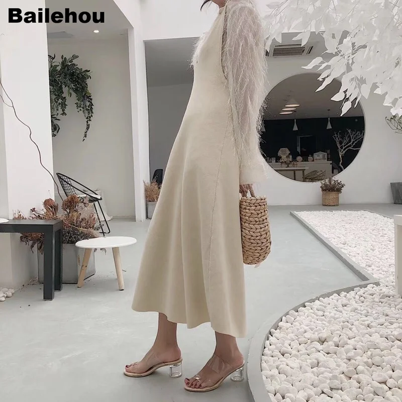 Bailehou/женские шлепанцы на прозрачном каблуке коллекция 2019 года Летние прозрачные