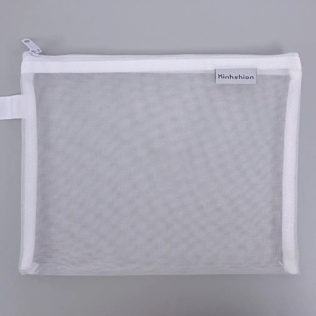 Прозрачная Студенческая сумка для ручек холщовая марля мягкая тонкая сетка на