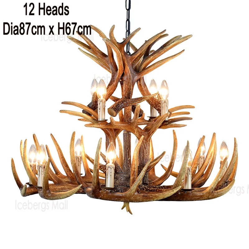 

Big Size Brown Antlers Resin Chandelier Lamp Modern LED Antler Chandelier Lustre Chandeliers E14 Vintage Lights Novelty Lighting