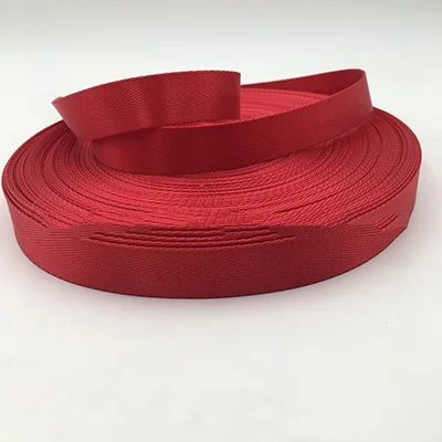 Red Meetee 8 метров 25 мм Высококачественная нейлоновая лента с узором в елочку, кружевная лента, лента, сделай сам, ремень для сумки, швейный ремень, аксессуары - Color: Red