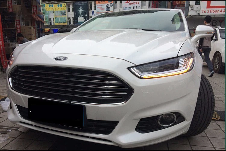 KOWELL стайлинга автомобилей для Ford Mondeo 2013- светодиодный задний фонарь для Ford Mondeo налобный фонарь светодиодный фары дневного света светодиодный DRL Bi-ксеноновых фар, Высокопрочная конструкция