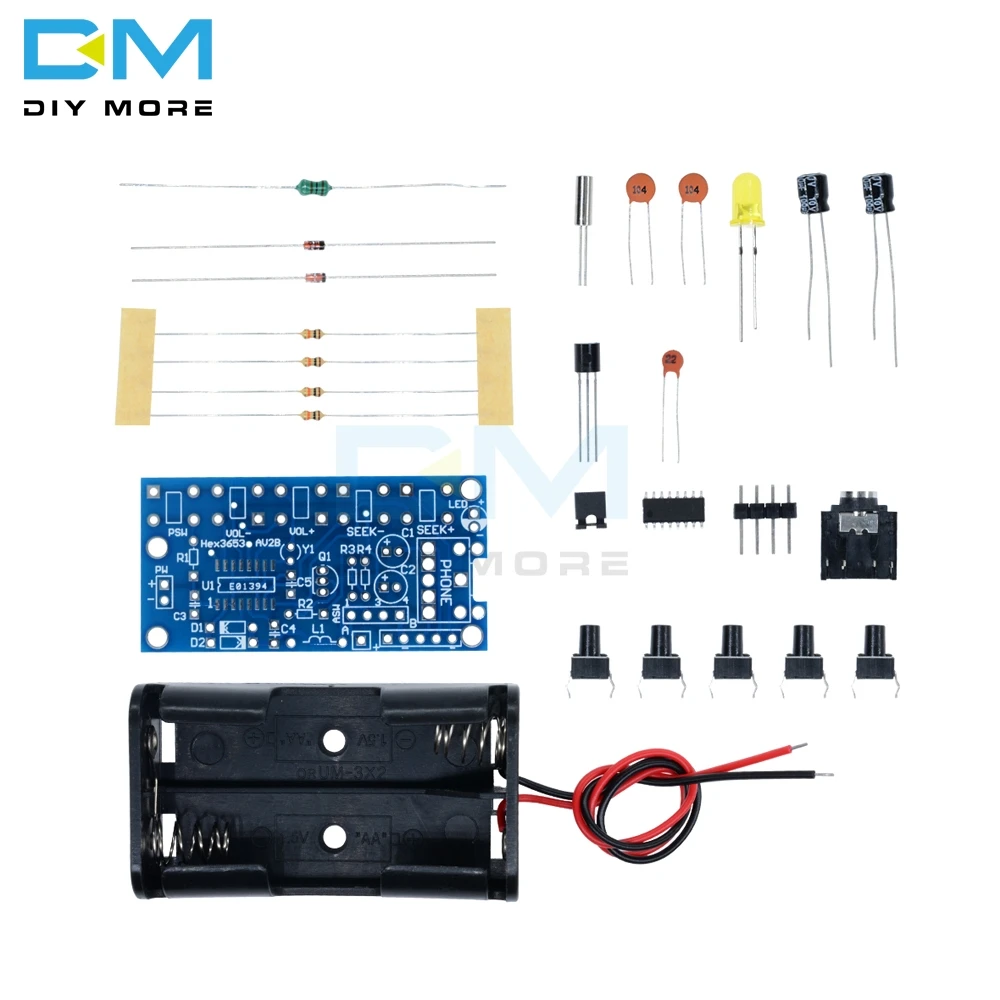 Беспроводной Стерео FM радио приемник модуль PCB FM DIY электронные комплекты 76 МГц-108 МГц DC 1,8 в-3,6 В доска хорошее качество звука