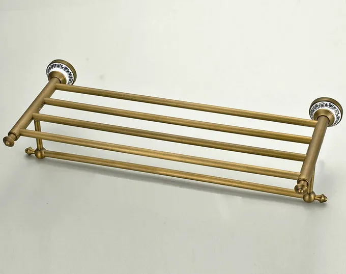 Настенный винтажный Ретро Антикварный латунный большой держатель для полотенец