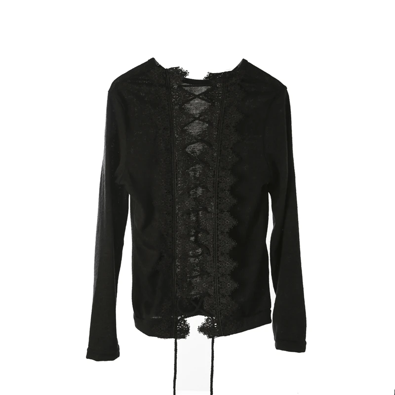 Женская Повседневная Блузка с длинным рукавом черная серая блузка круглым