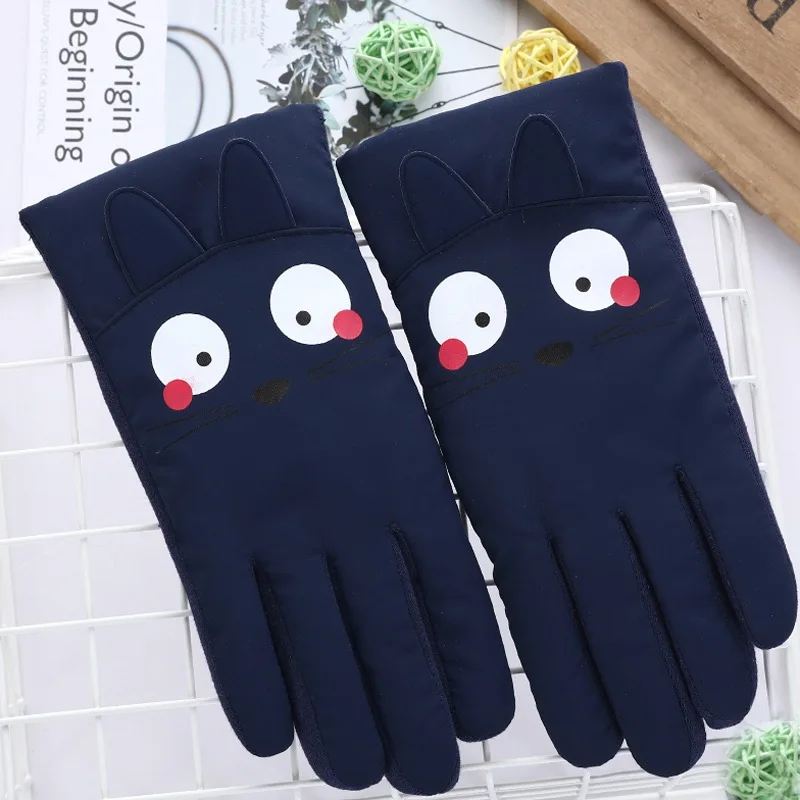 Розовый Детская одежда Детские лыжные перчатки Корейский зимний теплый уличные Верховые перчатки Зимние перчатки дети девочки мальчик велосипедные перчатки - Цвет: Розовый