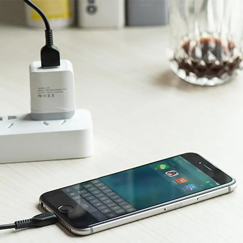 HOCO 2A кабель для быстрой зарядки данных Usb кабель для передачи данных A type-C PVC+ TVC кабель для синхронизации телефона провод для Apple 1 м/2 м/3 м шнур новое поступление
