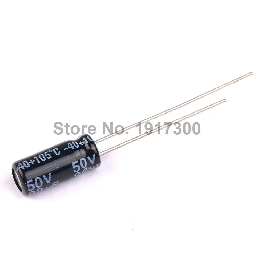 50 ШТ. 22 МКФ В Электролитический Конденсатор РАЗМЕР 5X11 мм|capacitor electrolytic|capacitor 50v