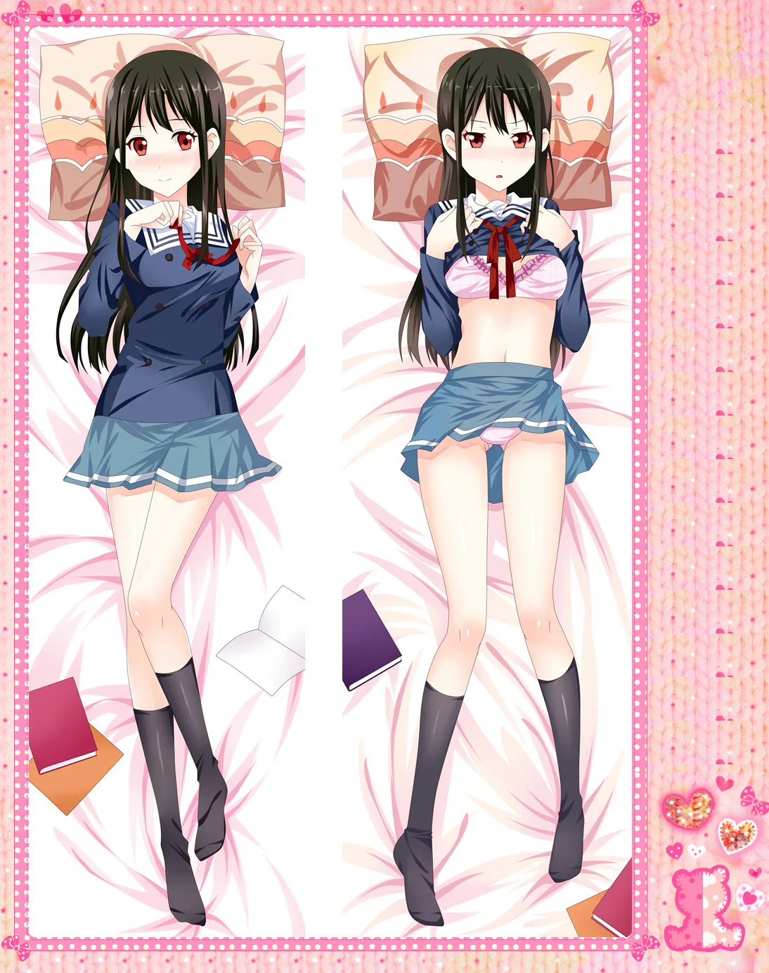 Аниме мультфильм K ON! Наволочка с двойным подкладом наволочка для подушки из