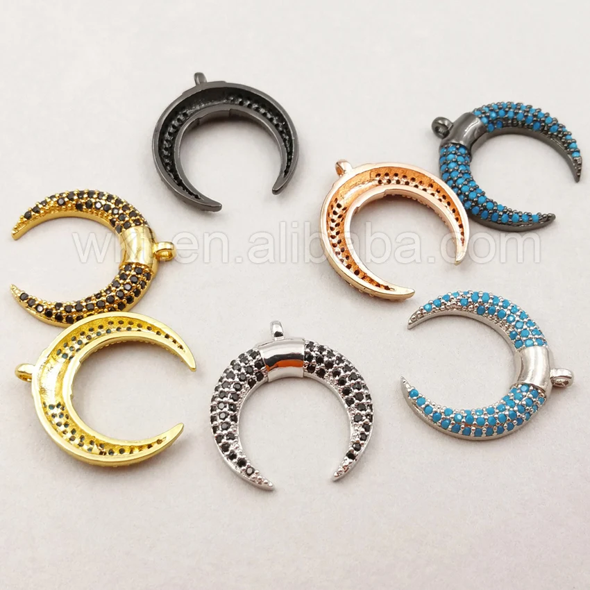 MP016 Мода полумесяц Подвески с искрящимися поверхностями Высокое качество