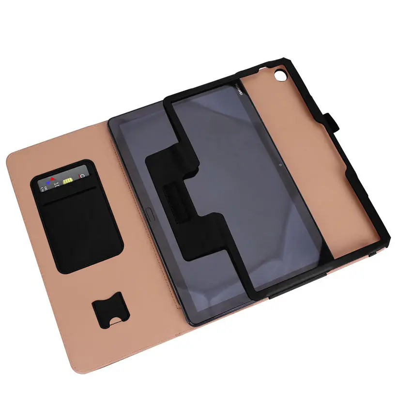 Роскошный чехол для huawei MediaPad M5 lite 10 BAH2-L09/W09/W19 10," чехол для планшета из искусственной кожи с держателем для рук+ пленка+ ручка