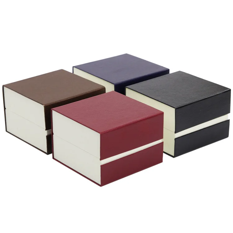 Одиночные часы 4 цвета коробка винно красный темно синий черный кофе Estojo Para