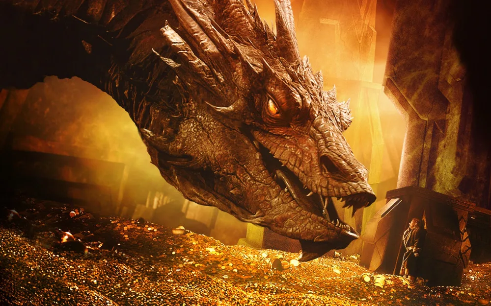 Freight packages mailed the hobbit dragon gold. Poster (24 x36 inches) | Дом и сад