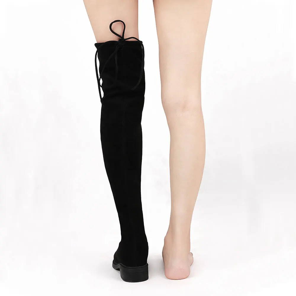 Женские сапоги выше колена YALNN теплые короткие с плюшевой подкладкой без