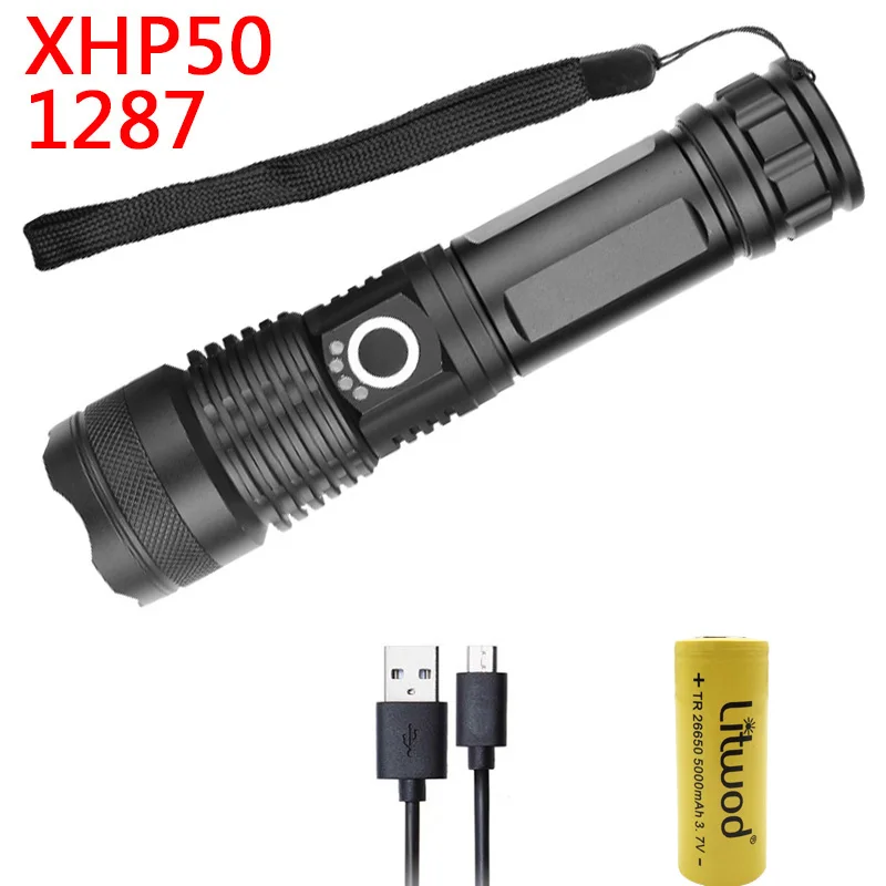 Litwod Z201282 CREE XLamp XHP70& XHP50 высокомощный тактический светодиодный фонарь, светильник 18650& 26650, фонарь на батарейках - Испускаемый цвет: Option B