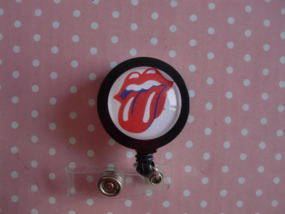 

Rolling Stones ID Name Reel Retractable Badge Holder 10pcs/lot