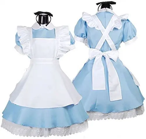 2019 Алиса в стране чудес Маскарадный Костюм Аниме горничная Сисси форма милое