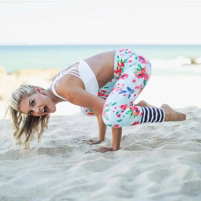 Женские эластичные леггинсы с высокой талией и принтом зебры | Спорт развлечения