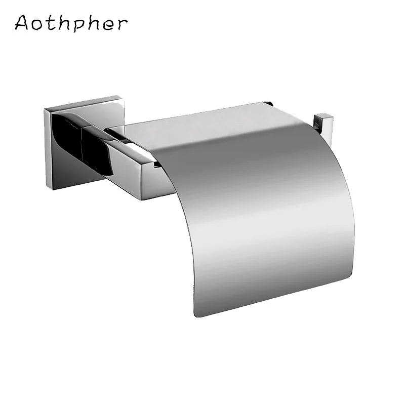 Aothpher 304 Нержавеющая Сталь Держатель Туалетной Бумаги с Крышкой Хром Закончил