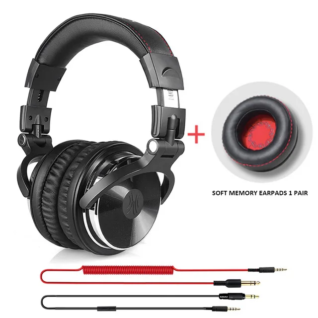 Standard add earpad Oneodio профессиональные студийные наушники DJ стерео профессиональные диджейские наушники студийного монитора игровая гарнитура для ПК телефона PS4 Xbox - Цвет: Standard add earpad