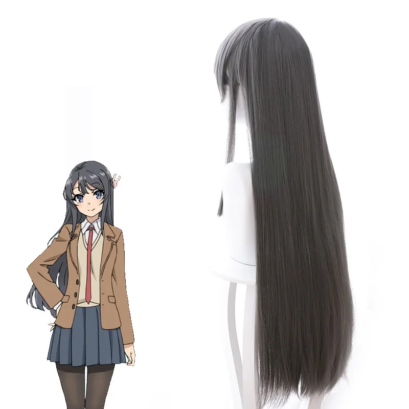 2019 Seishun Buta Yarou wa Bunny Girl Senpai no Yume wo Minai Косплей волосы Mai Sakurajima головные уборы 80 см