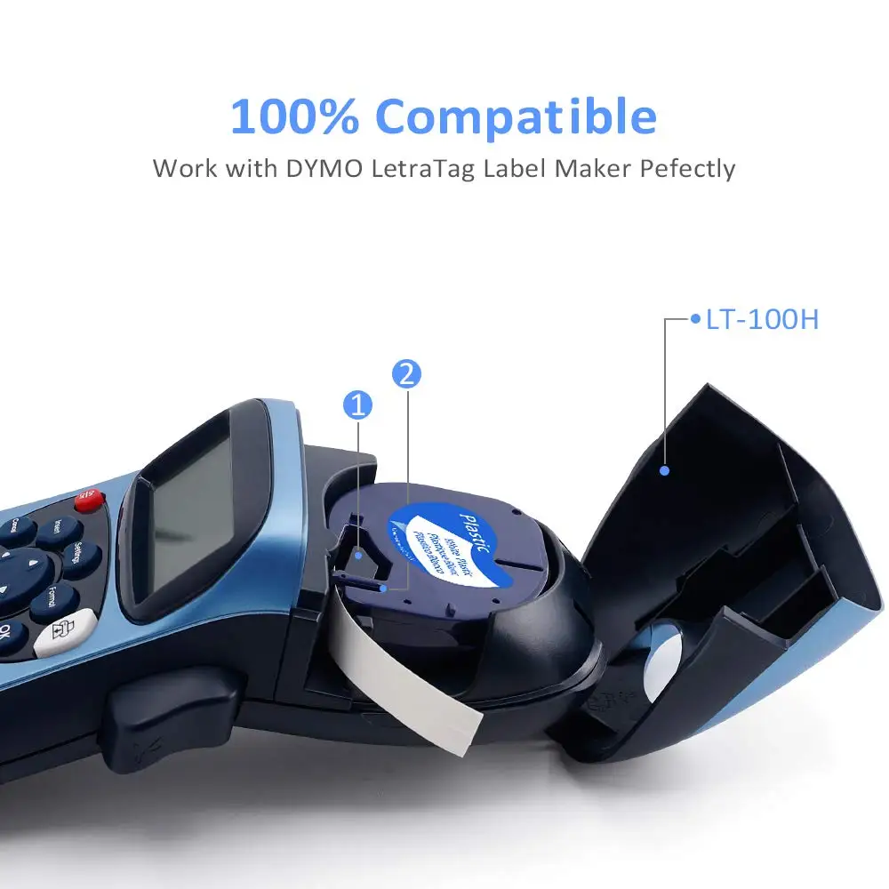 91201 запечатанных лент совместимый для DYMO LetraTag 91200 91202 91203 91204 91205 12267 LT микс Цвет 12 мм