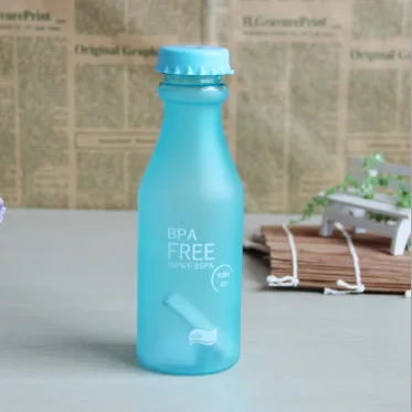 Frosted light blue Небьющиеся Пластиковые уличные спортивные бутылки для воды My Bicycle 550 мл портативные герметичные Аксессуары для йоги, тренажерного зала, фитнеса и питья - Цвет: Frosted light blue