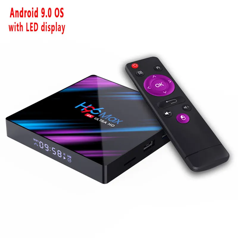 Новейшая модель; H96 MAX RK3318 ТВ контейнер под элемент питания 2/16GB 4 GB/32 GB 4 GB/64 GB Декодер каналов кабельного телевидения Android 9,0 Android tv Box