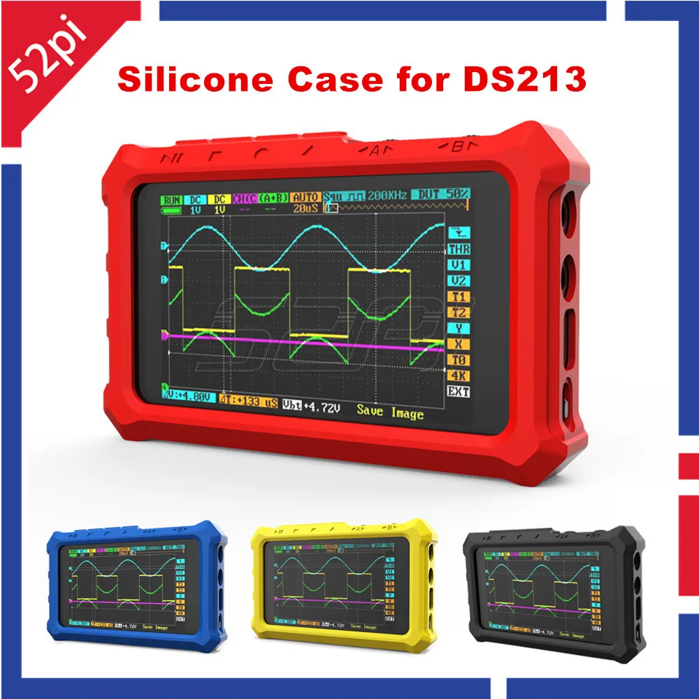Защитный силиконовый чехол 52Pi резиновый для осциллографа Mini DS213 DSO213 DS203 DSO203 4
