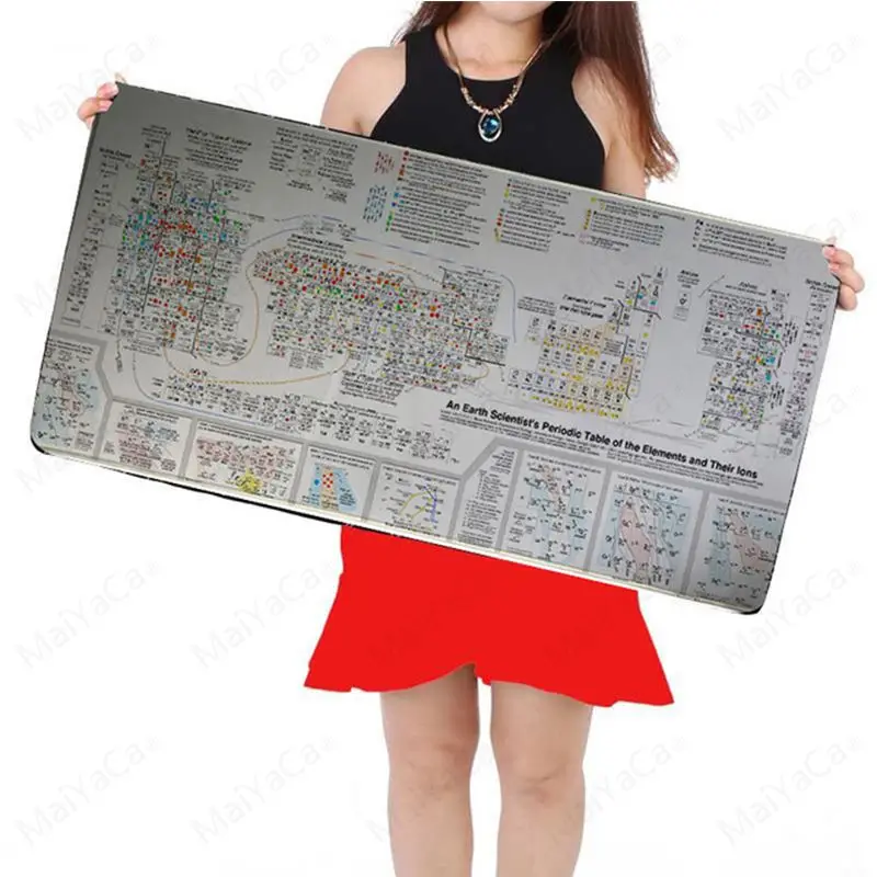 Lock Edge 30x90cm MaiYaCa пользовательские периодического принт большие огромный Размеры ПК компьютер резиновые коврики для студентов для периодической таблицы химических элементов - Цвет: Lock Edge 30x90cm