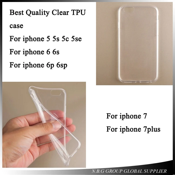 Прозрачный мягкий чехол из ТПУ для iPhone 5 5s 5c/6 6s/6p 6sp/7/7p Оригинальный ультратонкий