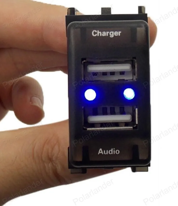 5V 2.1A автомобильное зарядное устройство аудио вход USB интерфейс разъем для Mitsubishi Lancer Outlander Pajero ASX