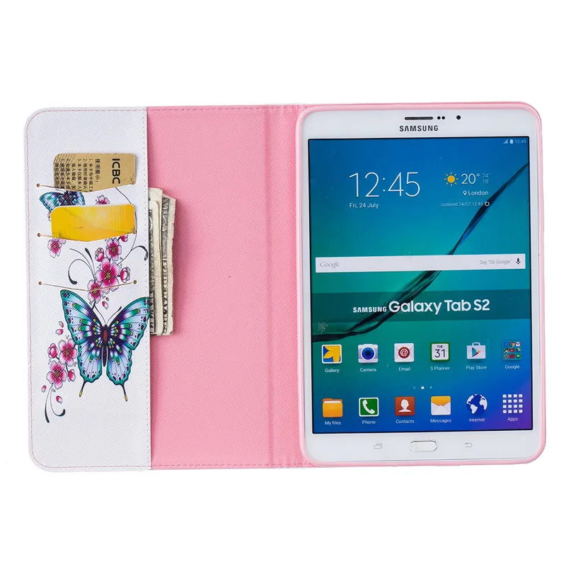 Для samsung Galaxy Tab S2 8 0 Чехол класса люкс с принтовым дизайном Чехол-книжка из