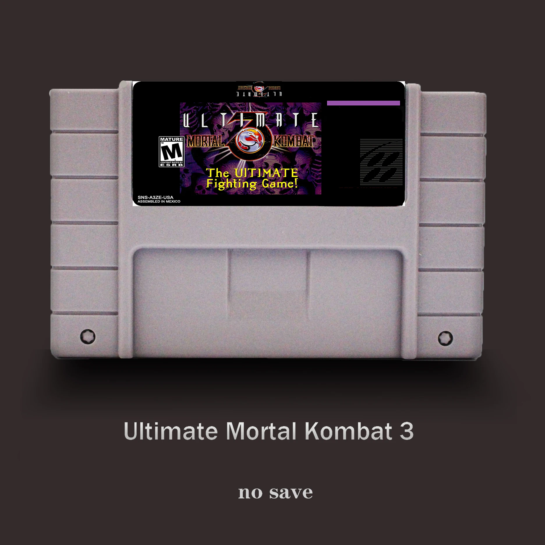 Ultimate Mortal Kombat 3 16 бит для NTSC игровой плеер большая серая игровая Карта|Картриджи| |