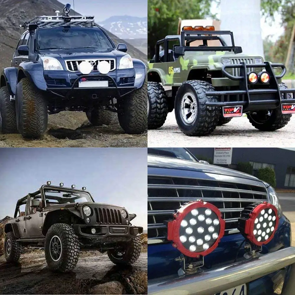 OKEEN Автомобильный светодиодный светильник 51 Вт 7 дюймов точечный луч рабочий светильник внедорожный светильник противотуманный светильник дальнего света 6000 К Белый для внедорожника лодки 4x4 Jeep