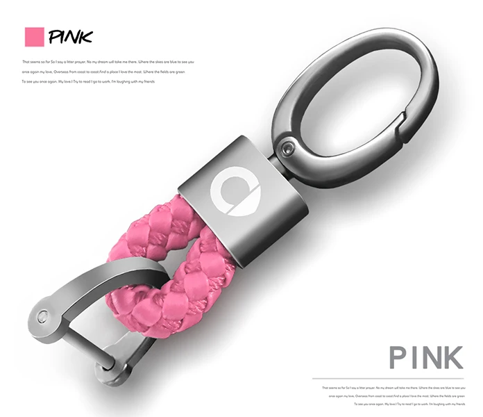 pink Брелок из цинкового сплава для ключей автомобиля сменный Футляр для ключей для Mercedes-Benz Smart 450 451 Fortwo Smart 453 fortwo Forfour - Название цвета: pink