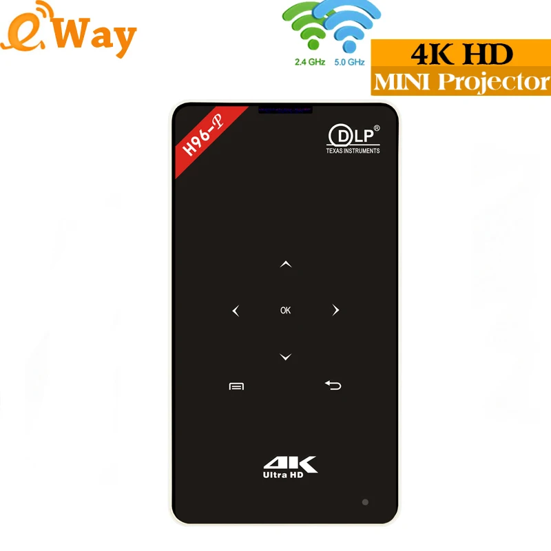 Горячая Распродажа H96 -P DLP портативный проектор Android Box автокоррекция Amlogic S905X