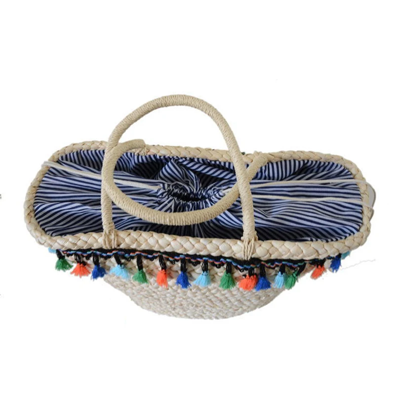 TOPHIGH в богемном стиле пляжная сумка женские сумки ручной работы из соломы Летние