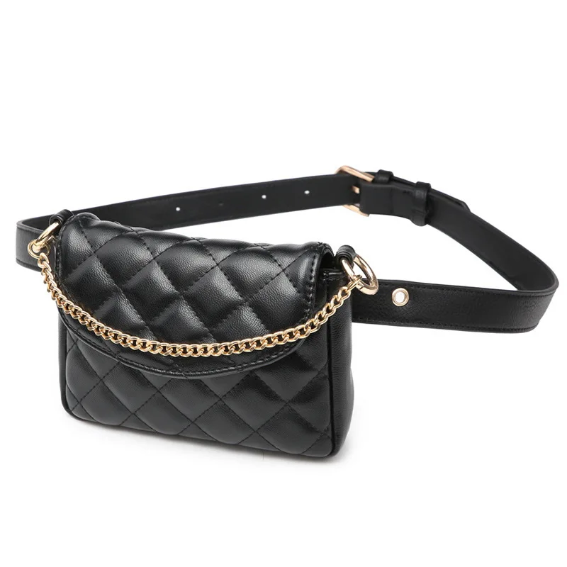 Gradosoo классическая черная стеганая поясная сумка для женщин из искусственной