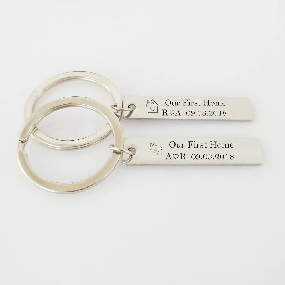1 пара брелок для ключей с надписью наш первый дом|Индивидуальные Брелоки| |