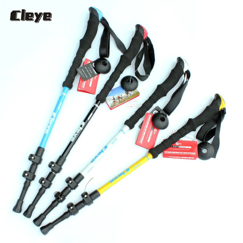 Профессиональные мужские легкие треккинговые палки Cleye телескопическая горная