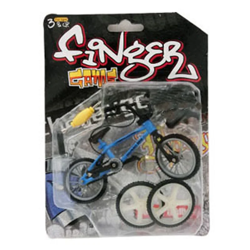 Blue with package Мини-финг набор BMX велосипед игрушка сплав палец функциональный детский велосипед палец велосипед отличное качество игрушки для детей подарок - Цвет: Blue with package