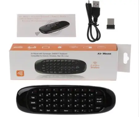 C120 голосовой пульт дистанционного управления Управление 6 Axis Gyro Air mouse QWERTY