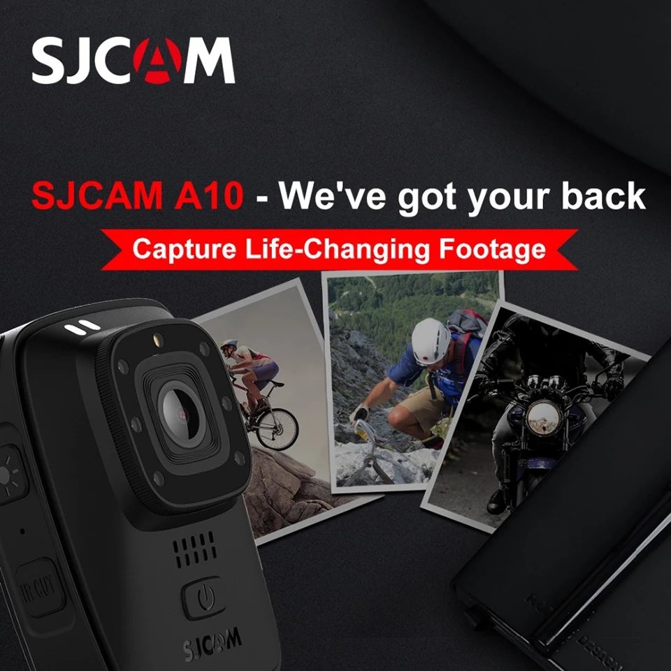 Новинка! SJCAM A10 Переносная Камера для бодикам, портативная камера, инфракрасная камера безопасности, ИК-камера ночного видения, лазерное позиционирование, Экшн-камера