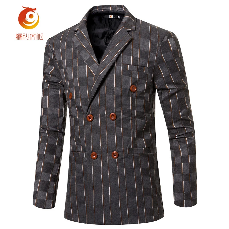Fashion Plaid Blazer Men 2017 Spring Classic Design Slim Fit Cotton Mens Tweed Jacket Casual Cardigans Masculino | Мужская одежда