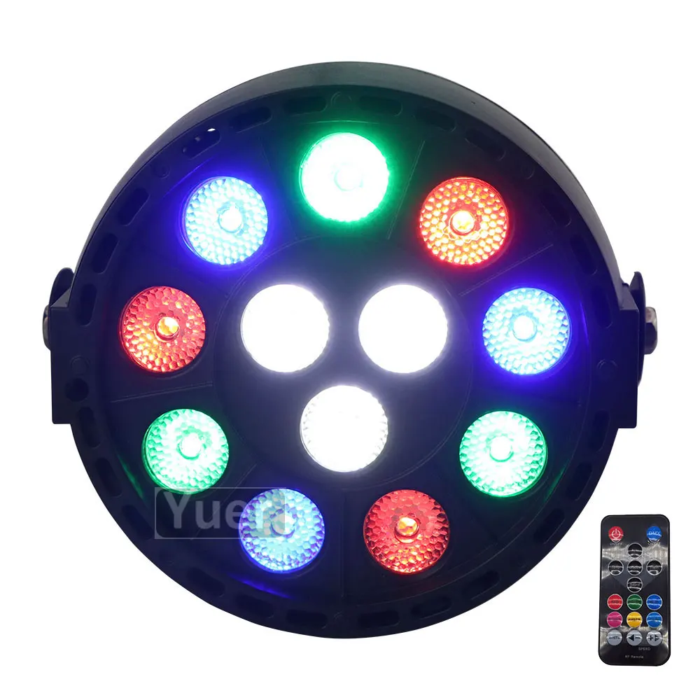 Black Светодиодный мини-диско-шар 12x3 Вт RGBW с DMX512 для DJ, вечерние, звуковая активация, эффект стирки, светодиодный, сценическое освещение, Свадебные огни - Цвет: Black