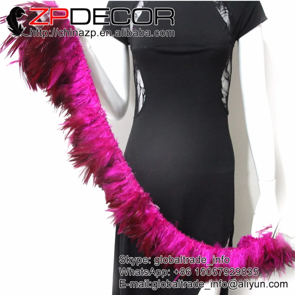

New! ZPDECOR 850piece 4-6 Inch Decolor Rare Directly Dyed Strung Rooster Saddle Feathers for Carnival and Wedding Decor