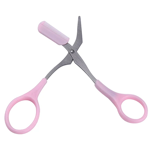 Women's Eyebrow Trimmer Comb Eyelash Hair Scissors Cutter Remover Makeup Tool BGY3 | Красота и здоровье