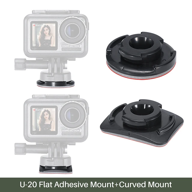 Ulanzi Osmo Action Camera Accessories Kit Gopro Adapter Mount Holder with 3M Adhesive Paste Sticker for Osmo Action - Цвет: U-20