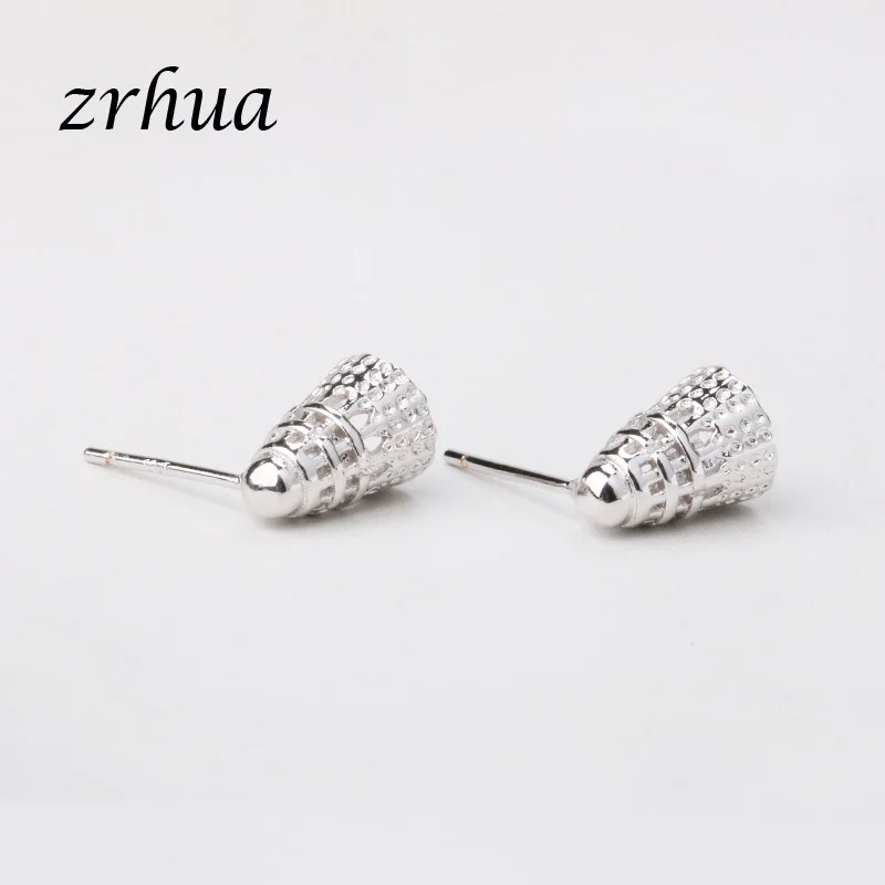 ZRHUA/, клевые серьги из стерлингового серебра 925 пробы для девочек, милые животные, цветок, сверкающие aretes, рождественские подарки для женщин, влюбленных - Окраска металла: ball